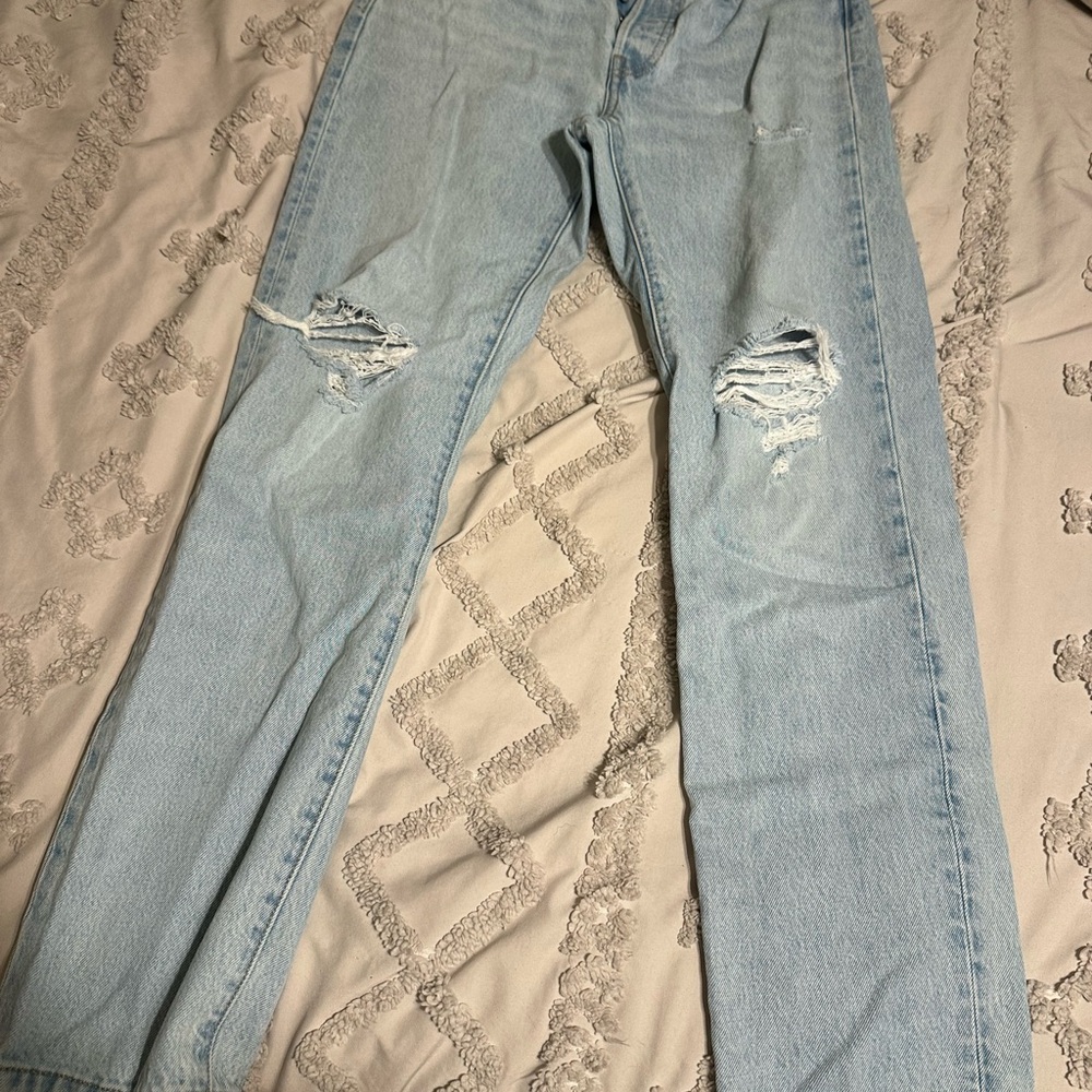 Levi’s 501 Light Blue Distressed Women's Jeans